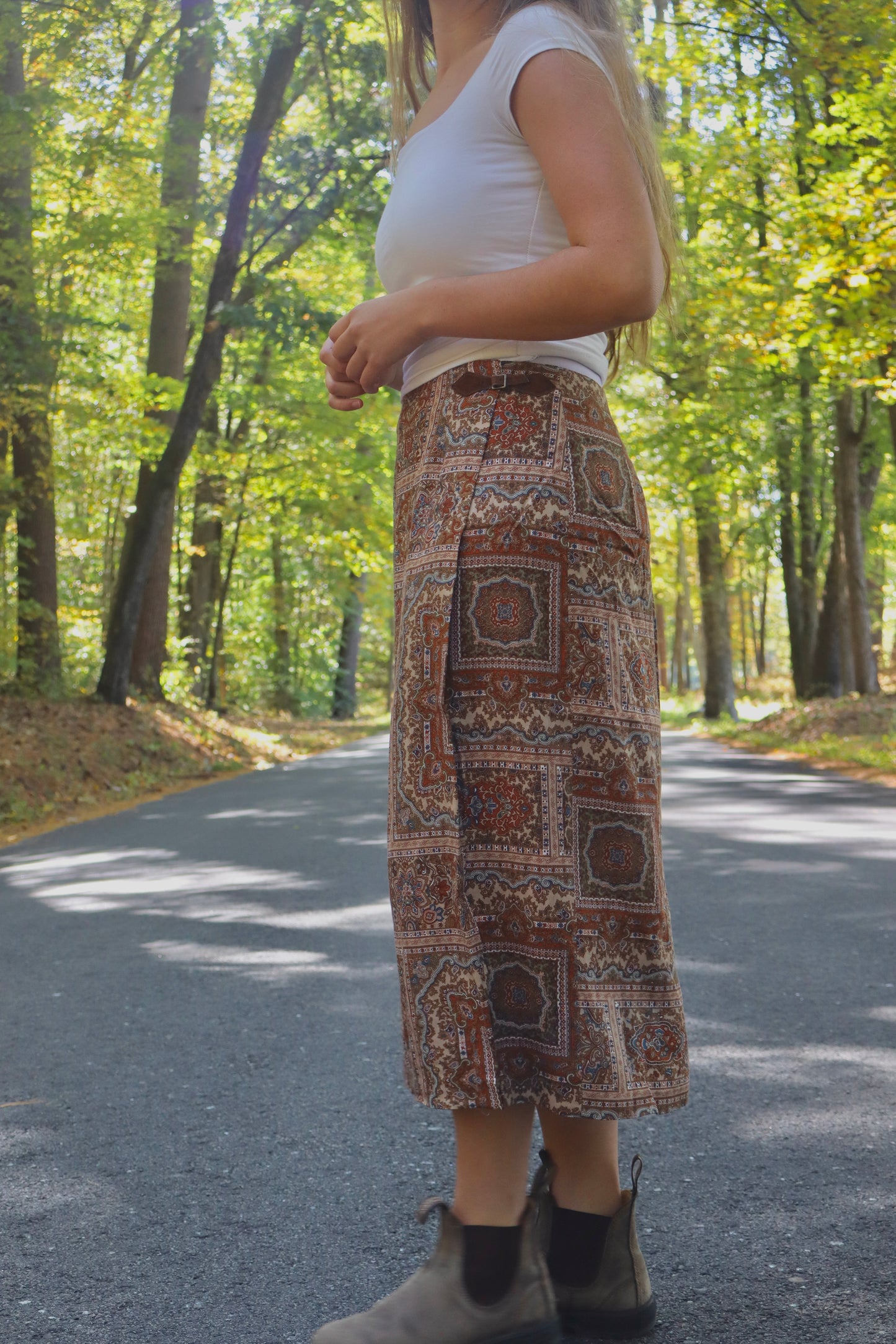 Talbots Print Skirt
