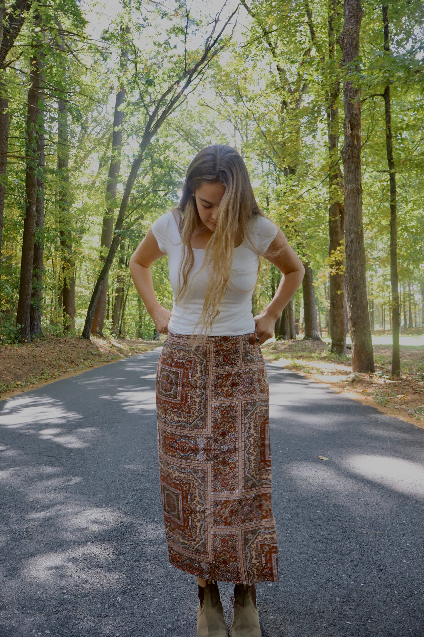Talbots Print Skirt