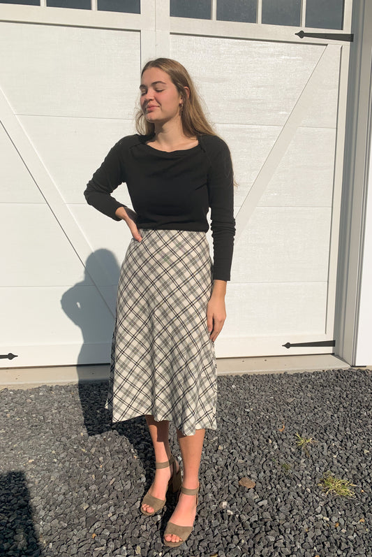 The Fall Plaid Skirt- Made in the USA