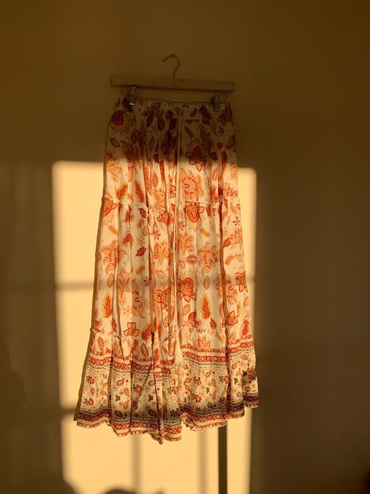 Modest Summertime Skirt in Coral