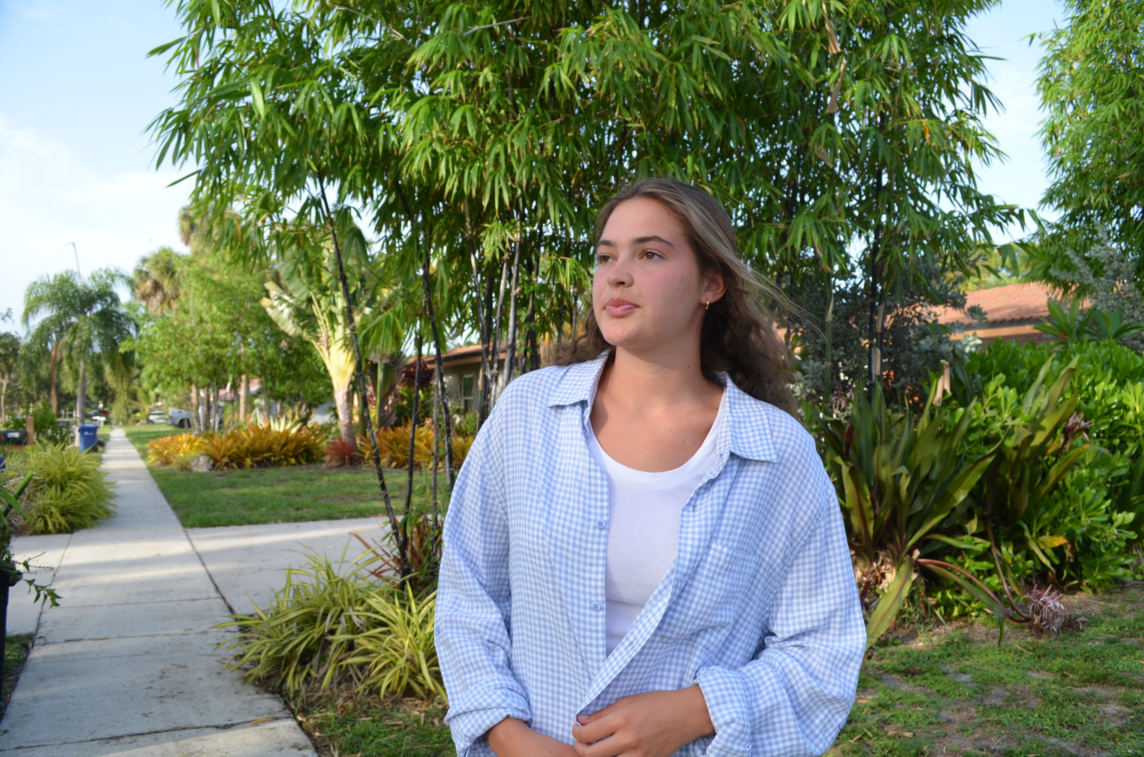 Blue Gingham Cotton Button Down
