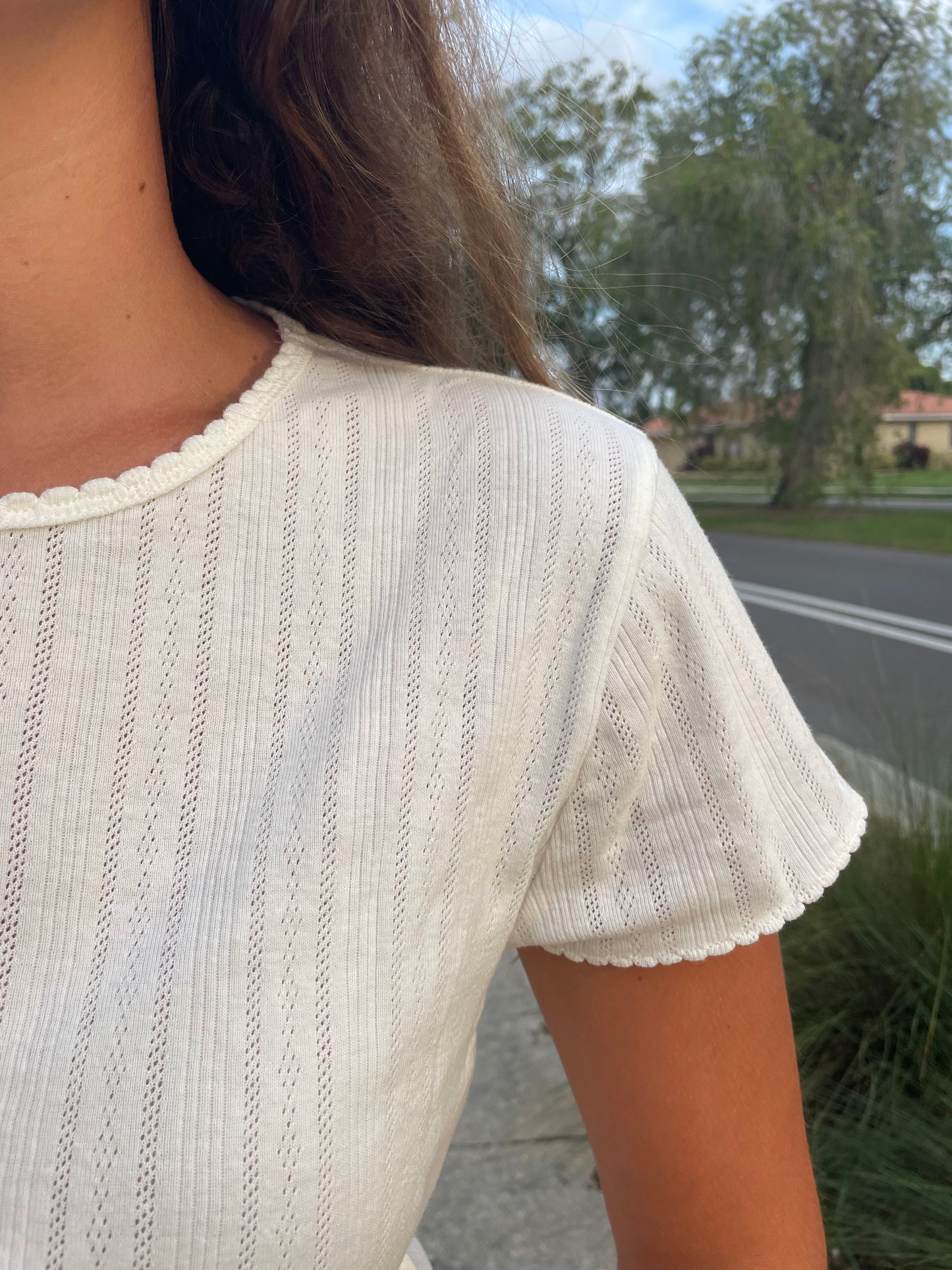 J. Crew Dainty Eyelet Top