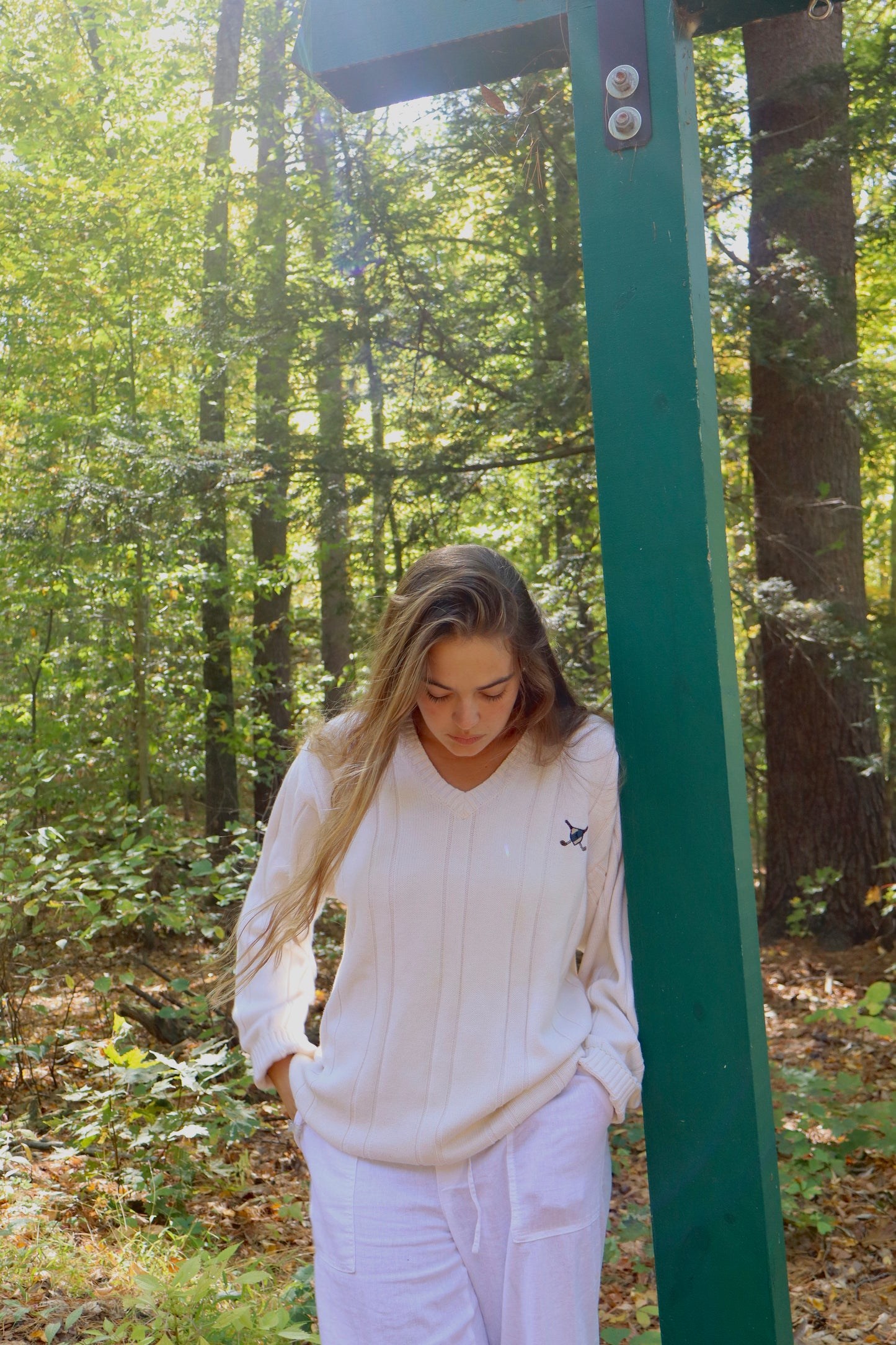 White John Ashford Golf Sweater