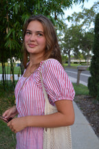 Americana Striped Cotton Dress