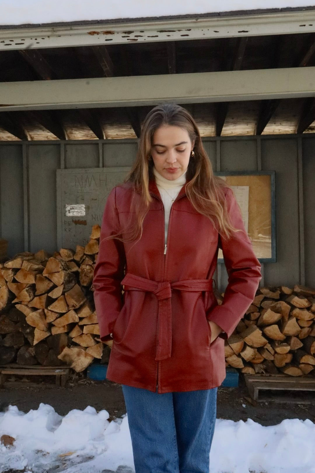 Worthington Red Leather Jacket