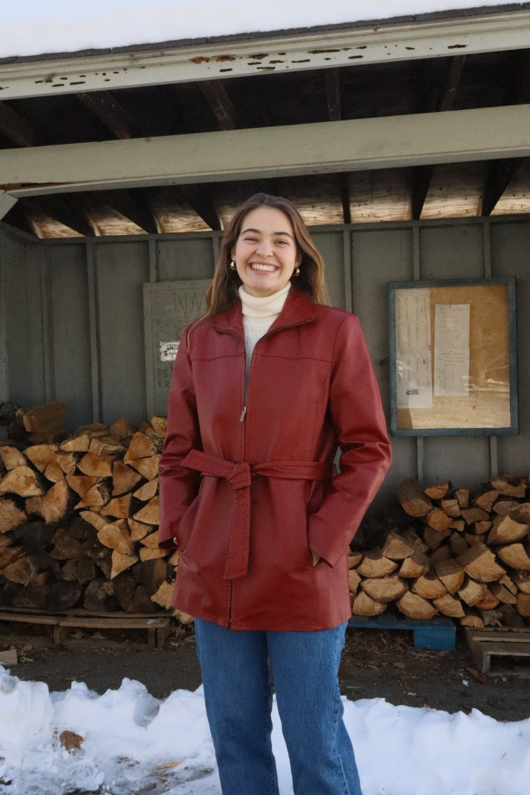 Worthington Red Leather Jacket