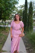 Americana Striped Cotton Dress