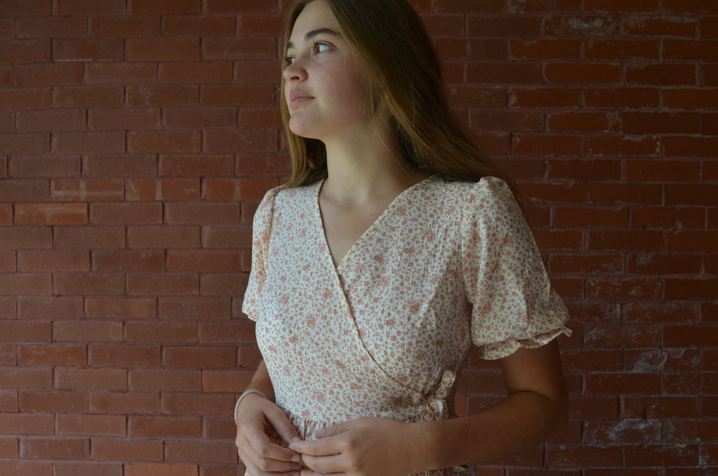 The Castine Wrap Dress in Light Pink- Made in the USA