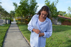 Blue Gingham Cotton Button Down