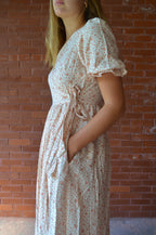The Castine Wrap Dress in Light Pink- Made in the USA
