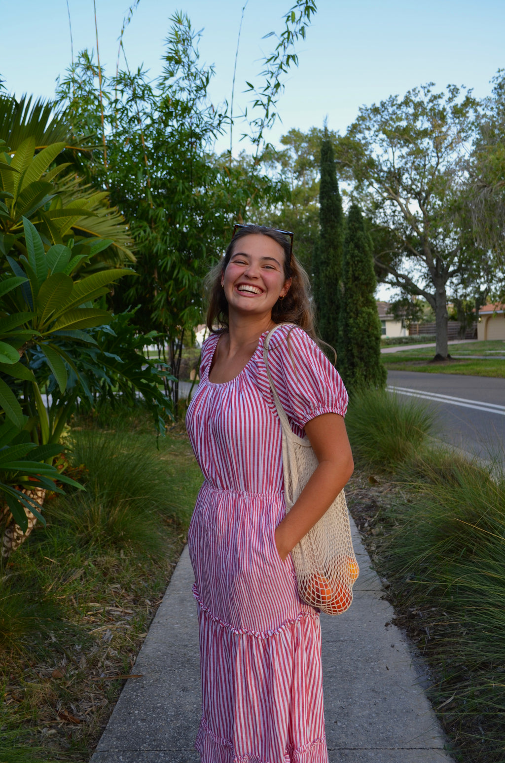 Americana Striped Cotton Dress