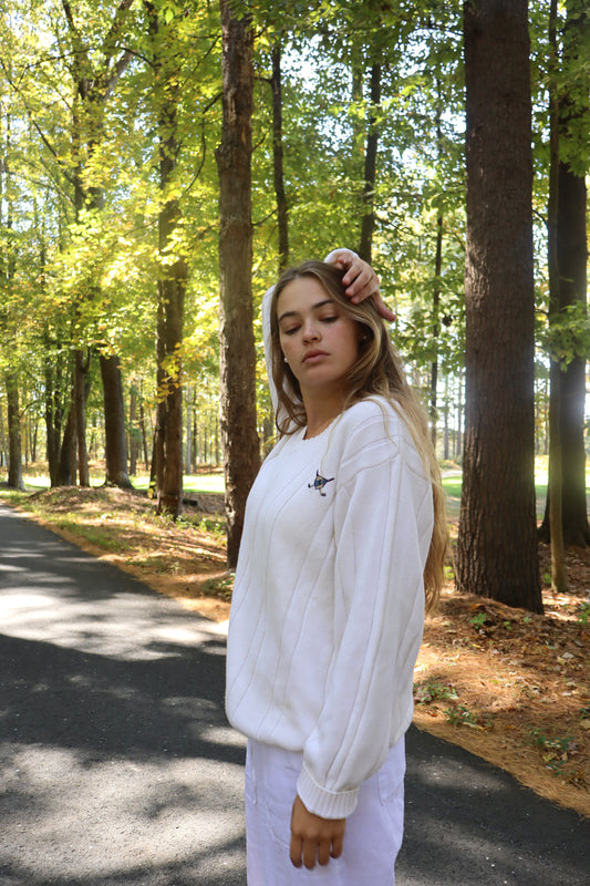 White John Ashford Golf Sweater