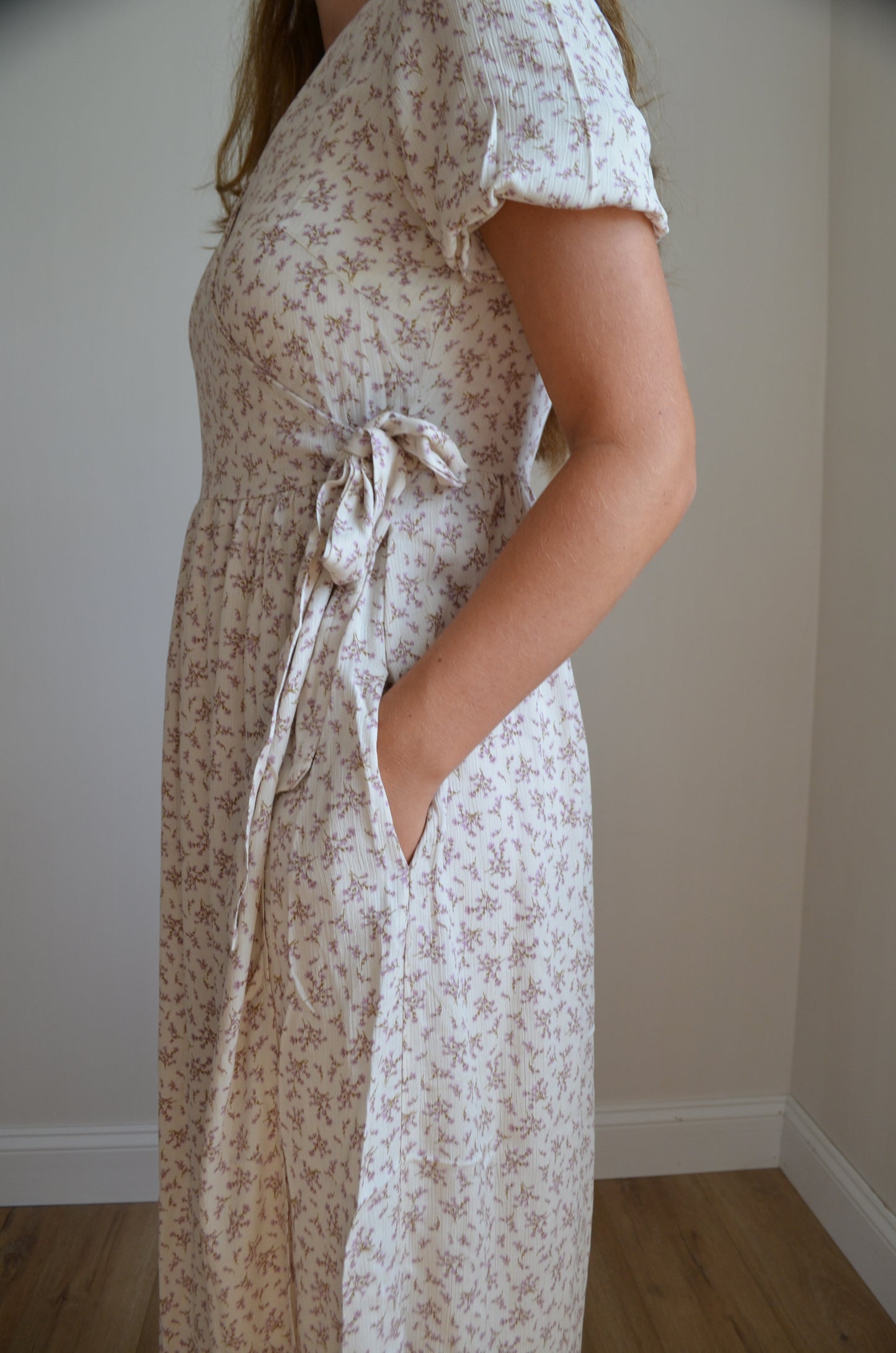 The Castine Wrap Dress in Ivory - MADE IN THE USA