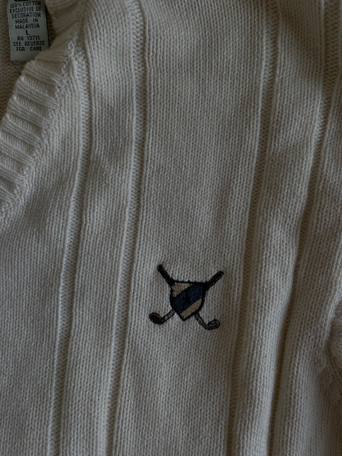 White John Ashford Golf Sweater