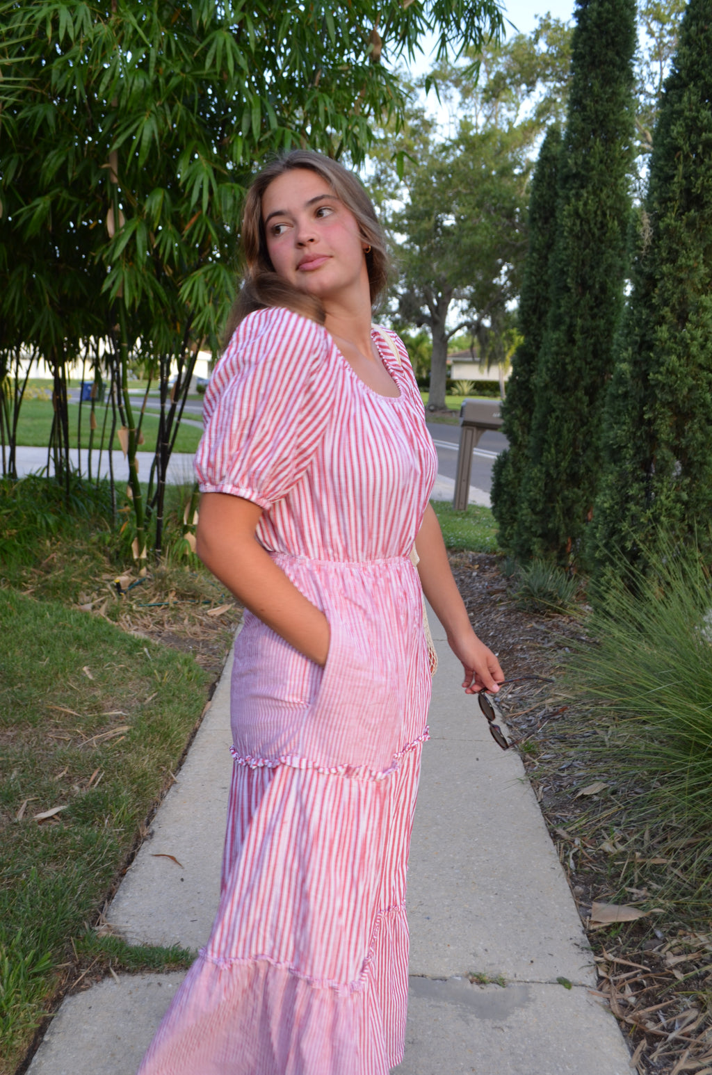 Americana Striped Cotton Dress