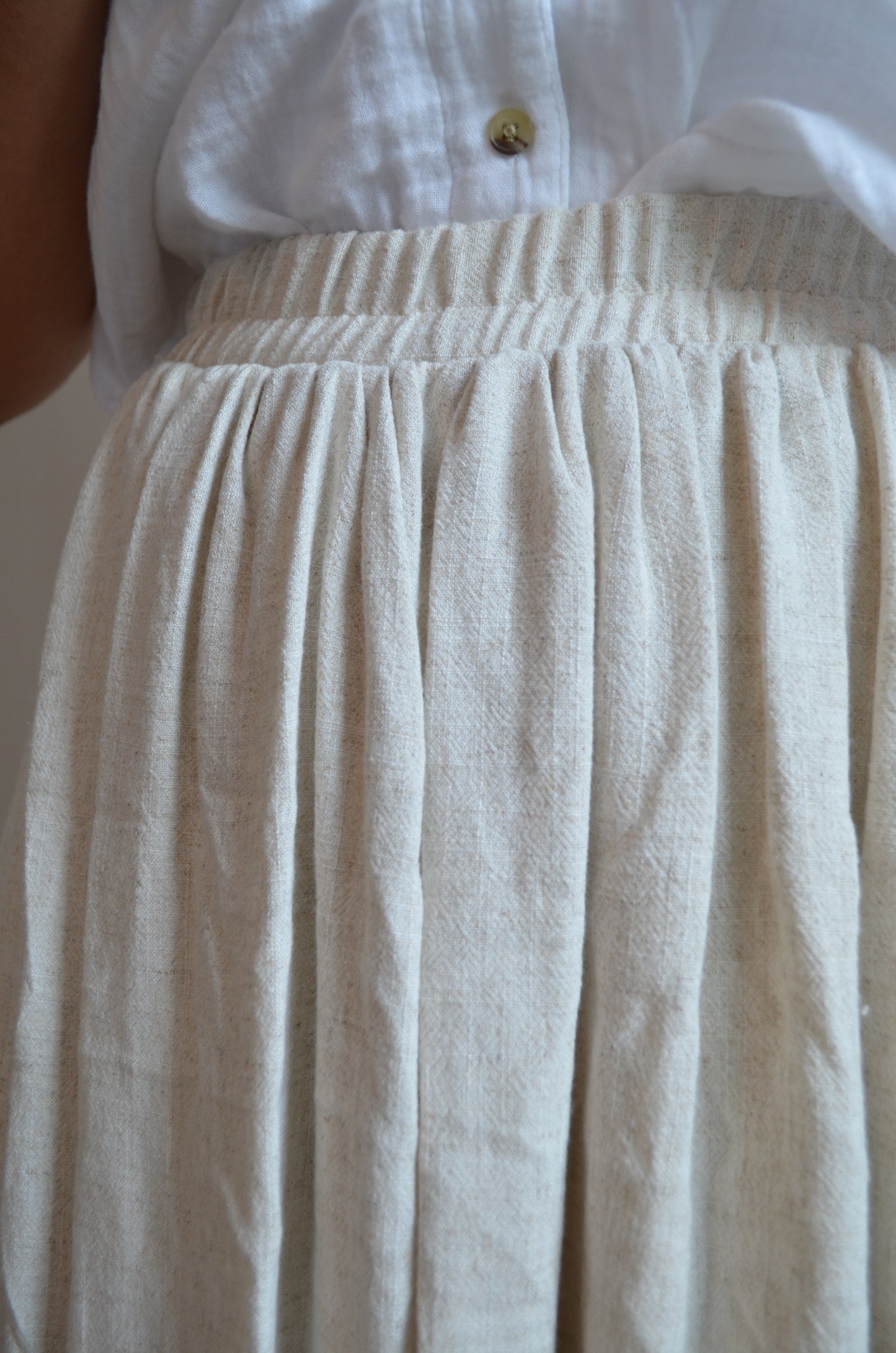 The Ayla Skirt in Linen - MADE IN THE USA