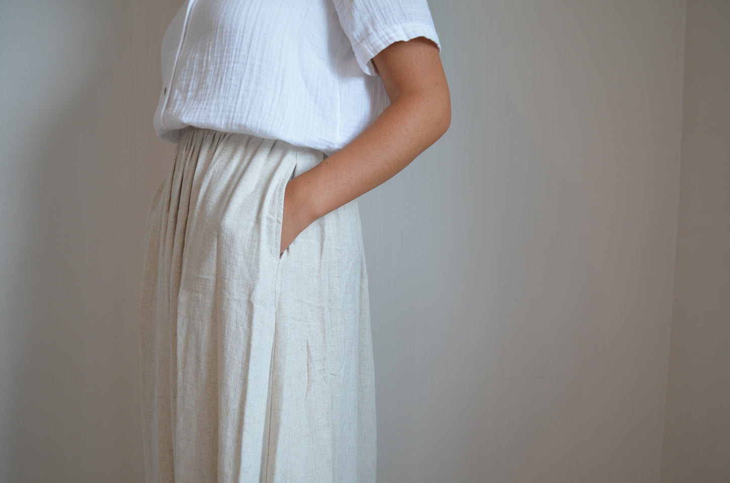 The Ayla Skirt in Linen - MADE IN THE USA