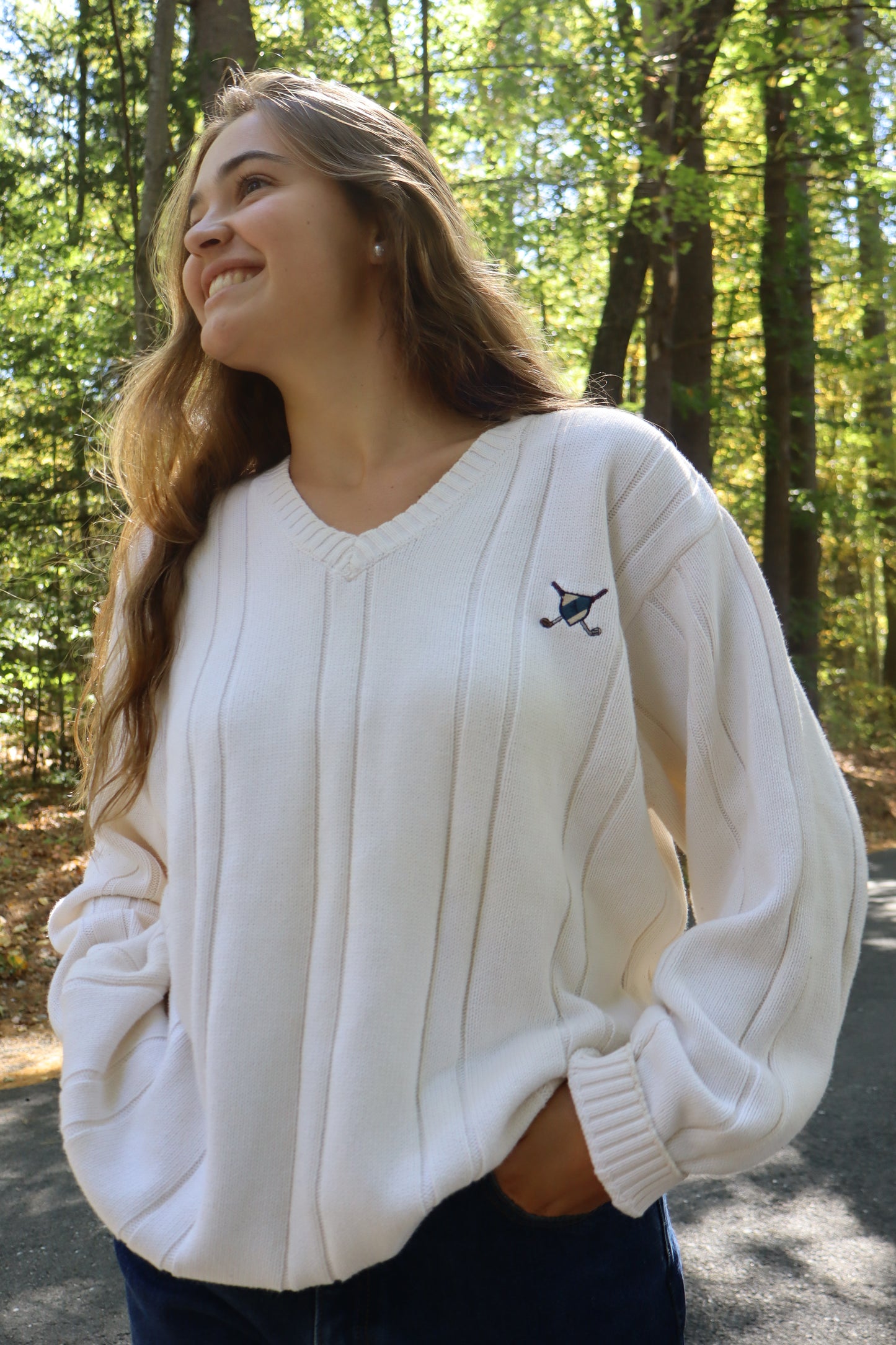 White John Ashford Golf Sweater
