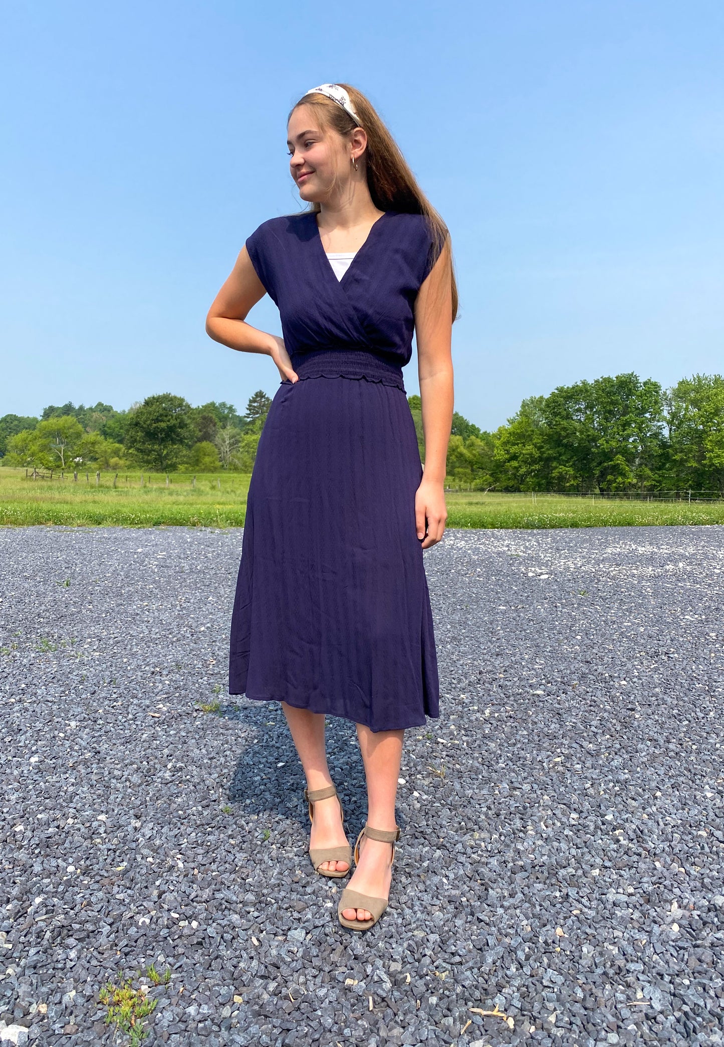 Navy Midi Dress