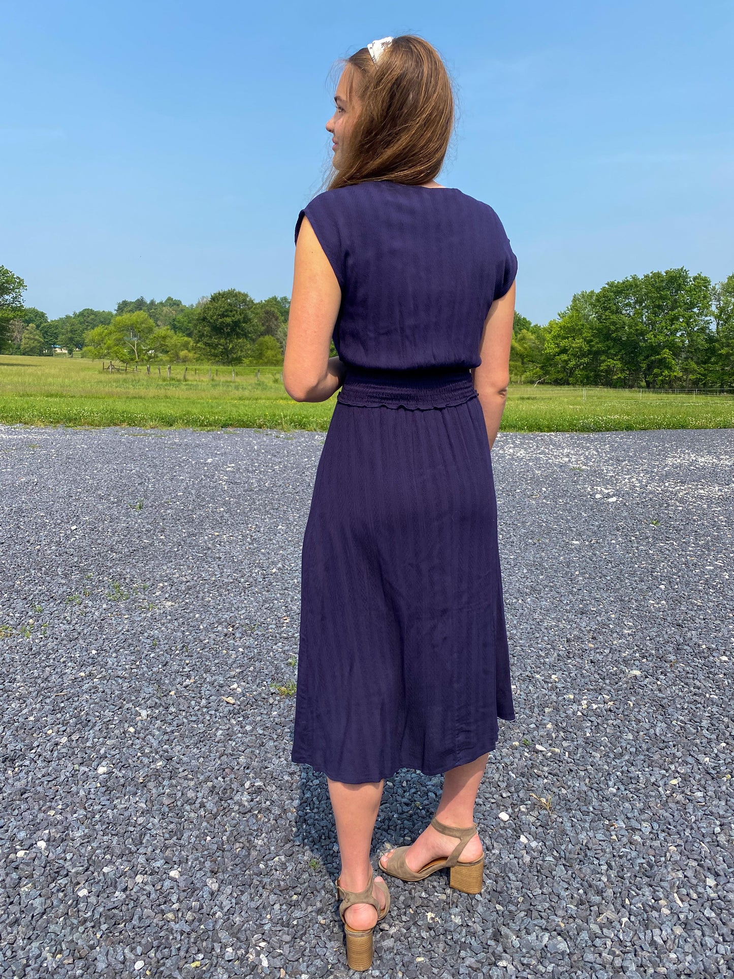 Navy Midi Dress