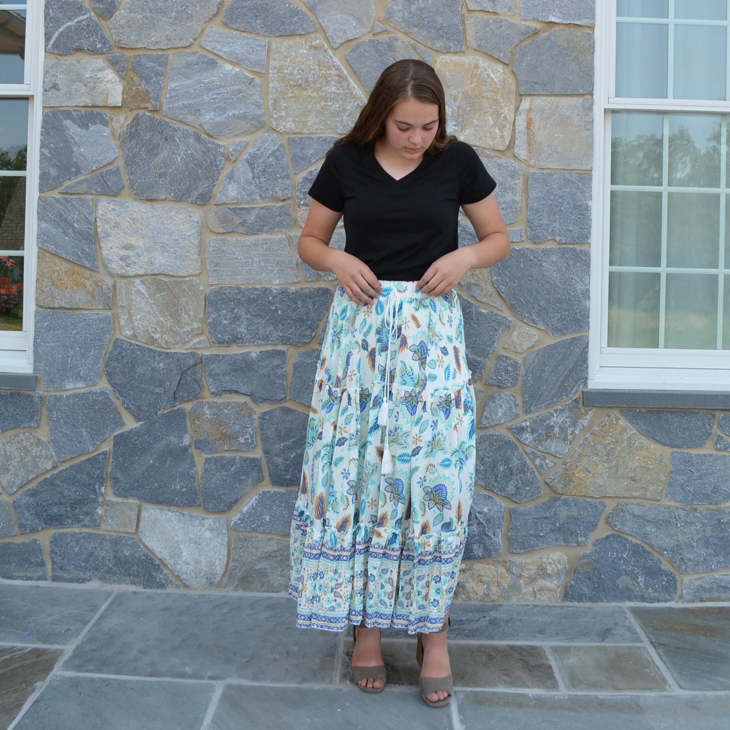 Modest Summertime Skirt in Blue