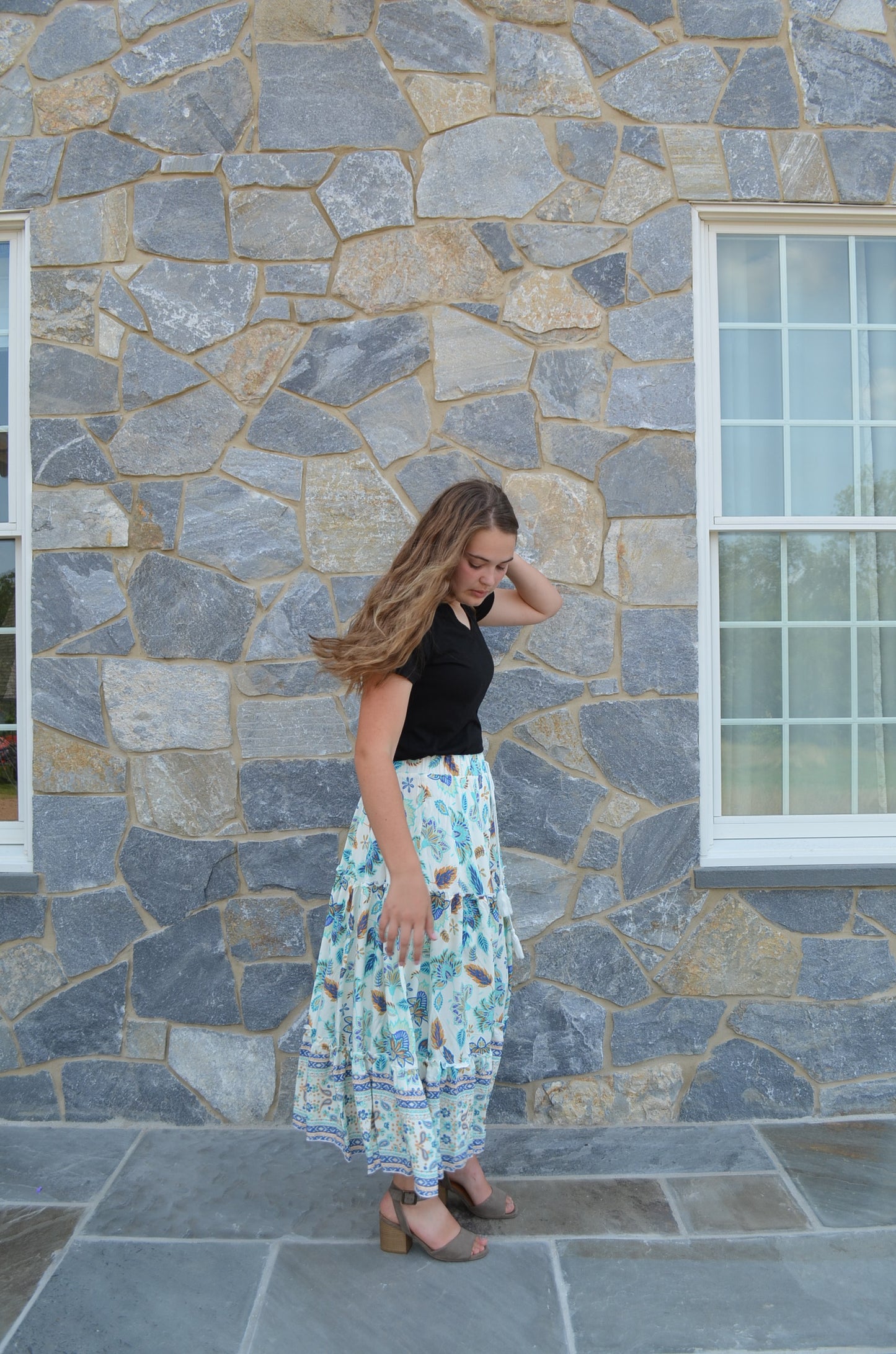 Modest Summertime Skirt in Blue